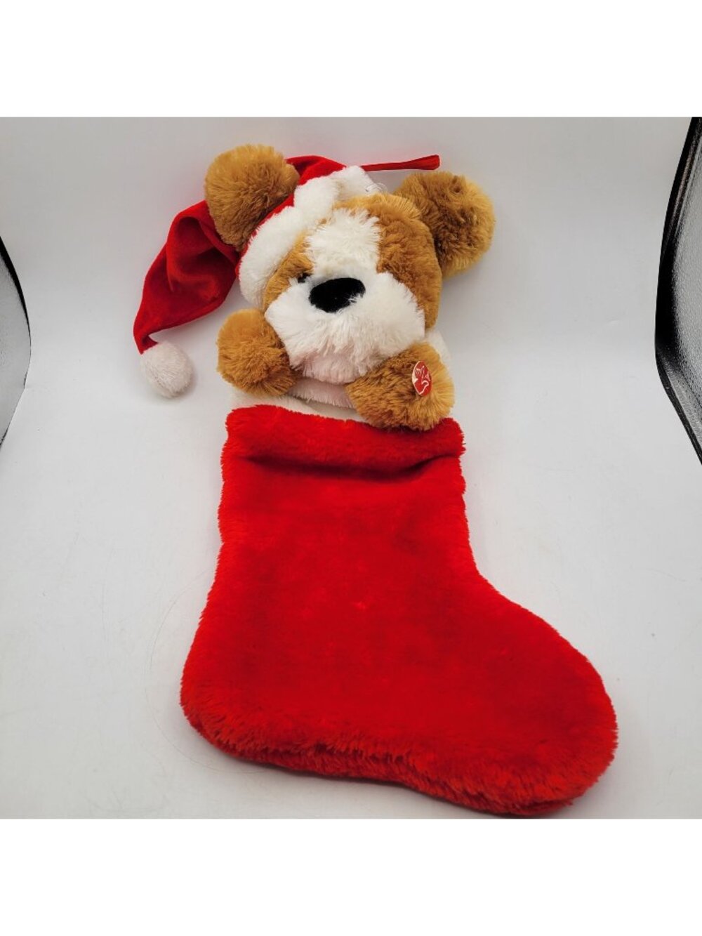 Dan Dee Musical Christmas Puppy Dog Plush 3D Christmas Stocking 20" Long
